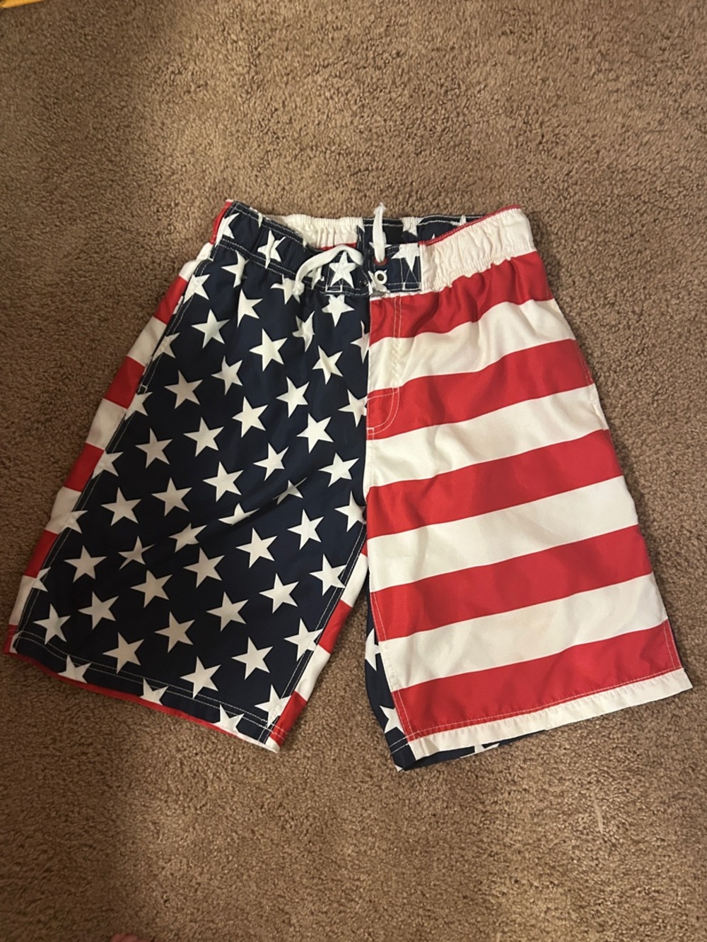 Men’s Stars & Stripes Swim Shorts - Red, White & Blue